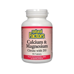 Natural Factors Calcium, Magnesium & Zinc Citrate with D3, 90 Ct
