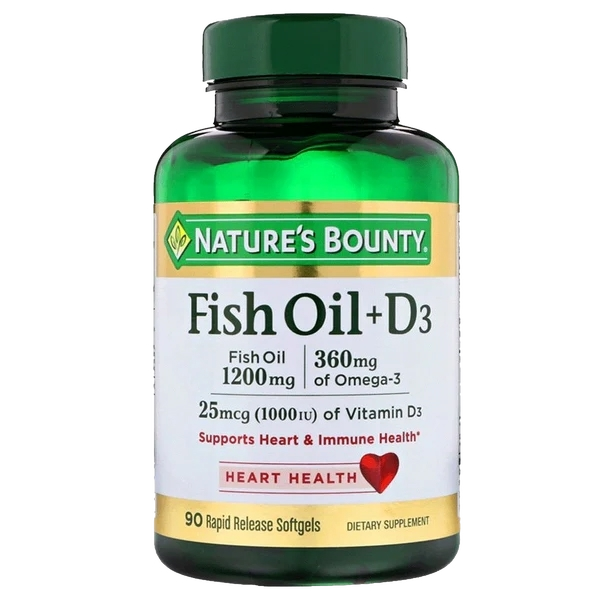 Bounty Fish Oil + D3, 90 Ct IN Pakistan