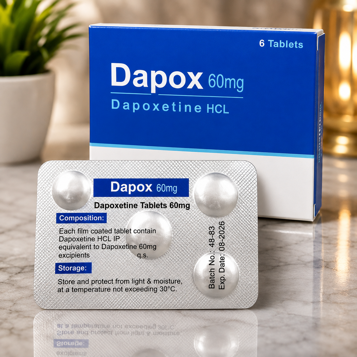 Original Dapox 60mg Tablets in Pakistan